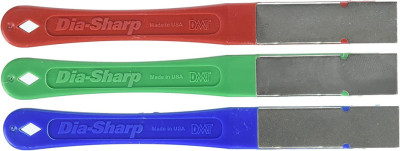 DMT Kit de limes plates diamant Dia-Sharp, kit de 3