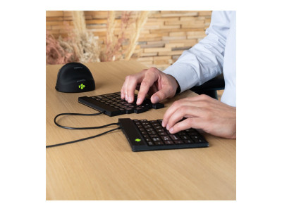 R-Go Tools R-Go Split Break Clavier Ergonomique, AZERTY (FR), noir, filaire