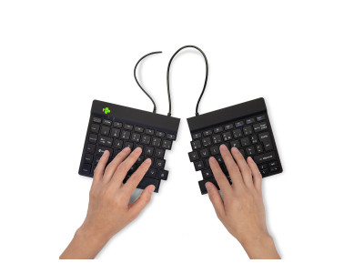 R-Go Tools R-Go Split Break Clavier Ergonomique, AZERTY (FR), noir, filaire