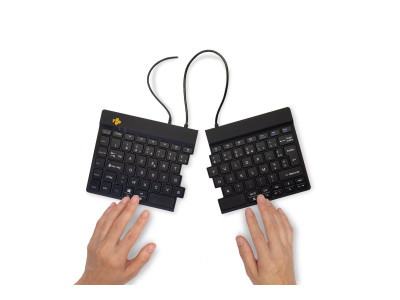 R-Go Tools R-Go Split Break Clavier Ergonomique, AZERTY (FR), noir, filaire