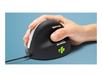 R-Go Tools HE Mouse, Souris ergonomique droitier filaire Moyen