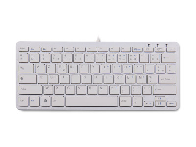 R-Go Tools R-Go Clavier Compact, AZERTY (FR), blanc, filaire