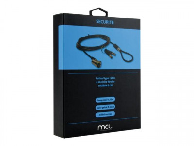 MCL Samar : ANTI-THEFT TYPE cable avec NARROW NOTCH KEY SYSTEM - 1.80M