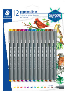 STAEDTLER Pigmentliner design Journey, 12er Blisterkarte