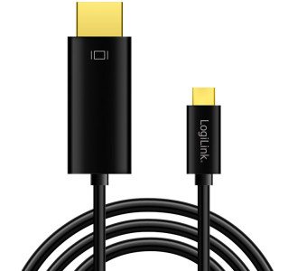 LogiLink Câble de connexion USB-C - HDMI, 1,8 m, noir