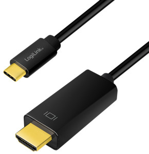 LogiLink Câble de connexion USB-C - HDMI, 1,8 m, noir