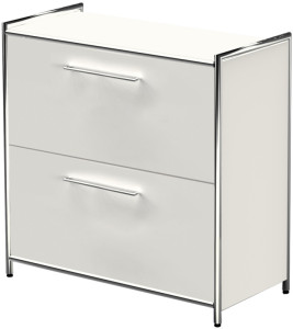 Kerkmann buffet ARTLINE, 2 hauteurs de fichiers, 2 tiroirs, blanc