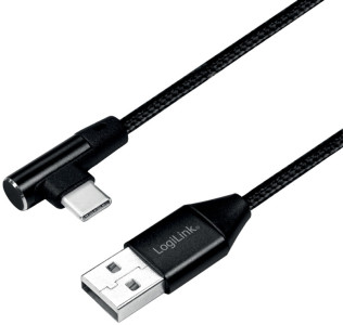 LogiLink Câble USB 2.0, USB-A - USB-C mâle, 0,3 m, noir