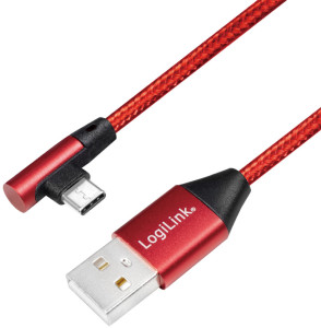 LogiLink Câble USB 2.0, USB-A - USB-C mâle, 0,3 m, noir