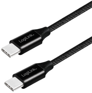 LogiLink Câble USB 2.0, USB-C - USB-C mâle, 1,0 m, rouge