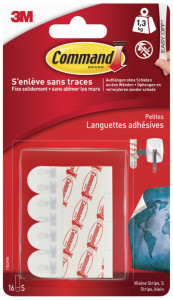 Commande 3M Strips Recharge, Taille: L, blanc