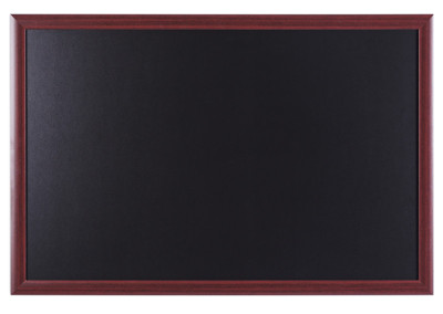 Bi-Office Tableau noir, cadre optique cerisier, 900 x 600 mm