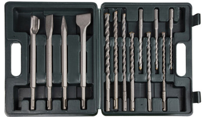 BRÜDER MANNESMANN Kit de forets & burins SDS PLUS, 13 pièces