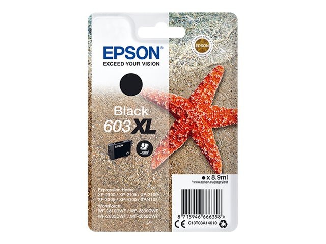 Epson 502XL - 9.2 ml - haute capacité - noir - original - blister