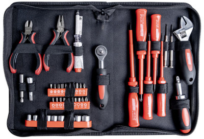 BRÜDER MANNESMANN Kit d'outils pour électronique, 45 pièces