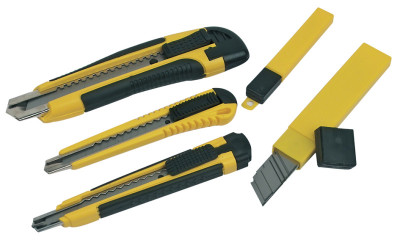 BROTHERS MANNESMANN Cutter, 3 pièces, noir / jaune