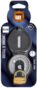 JPC Boussole de randonnée, diamètre: 54 mm, avec couvercle