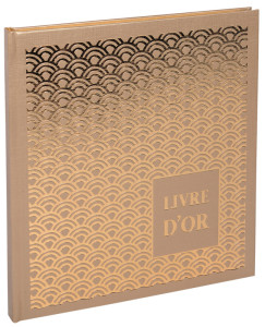 EXACOMPTA Livre d'Or Palmyre, 210 x 190 mm, or/noir