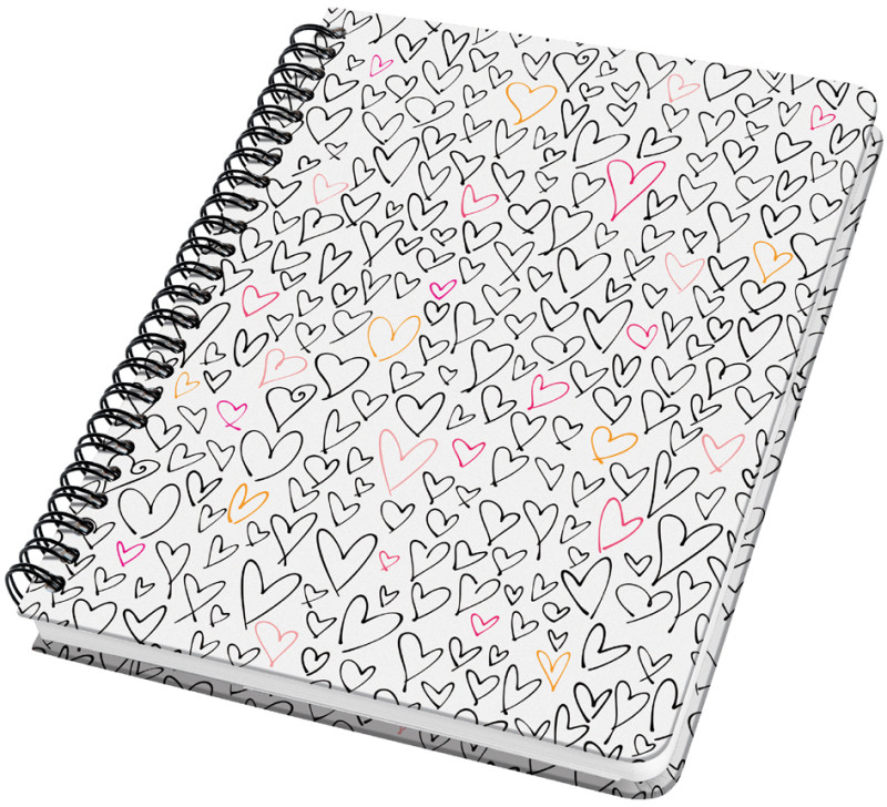 Carnet de notes à spirale 16,2x21,5cm pointillé jolie 'sweet dots