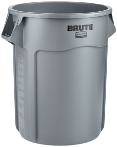 couvercle Rubbermaid BRUTE avec poignée, gris