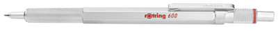 rotring Stylo à bille rétractable 600, argent