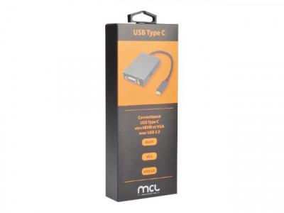 MCL Samar : USB TYPE C TO HDMI et VGA CONVERTER avec USB 3.0