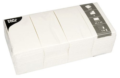 PAPSTAR serviettes, 330 x 330 mm, 1 couche, blanc