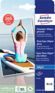 AVERY Zweckform Superior Inkjet Foto-Papier, 20 Blatt GRATIS