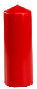 PAPSTAR Bougie cylindrique, diamètre: 60 mm, rouge