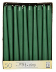 PAPSTAR Bougie de chandelier, 22 mm, pack de 50, vert foncé