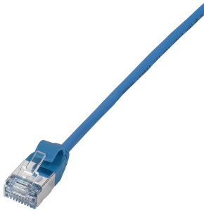 LogiLink Patchkabel Ultraflex, Kat. 6A, U/FTP, 0,3 m, blau