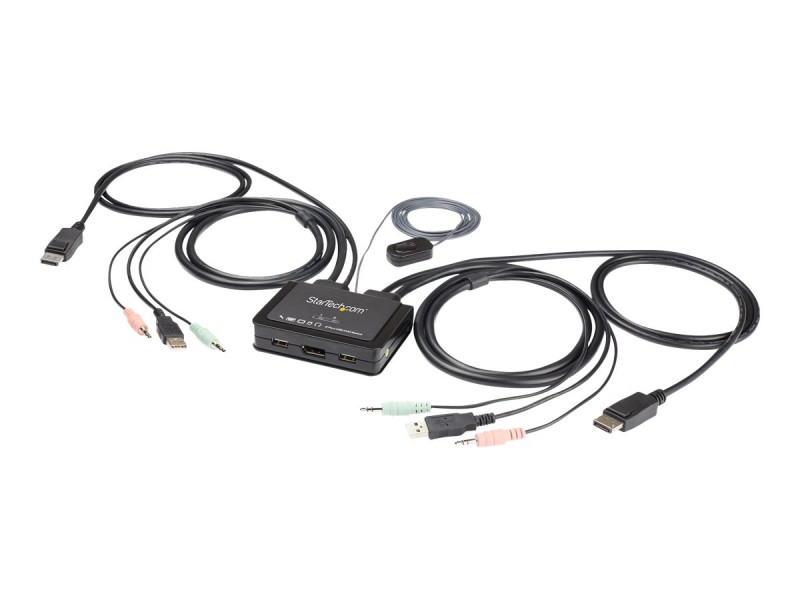 Commutateur KVM DisplayPort 2 Ports 1.2 USB Type C USB 2.0 & Audio