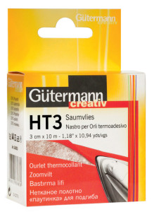 Gütermann Saumvlies HT3, 20 mm x 25 m, weiß