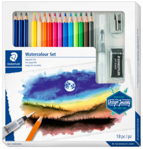 STAEDTLER Kit à dessin Watercolour Design Journey, 18 pièces