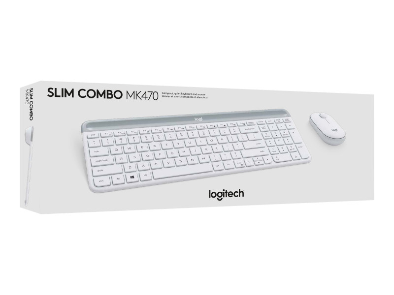Logitech MK470 Slim Combo Clavier et Souris sans Fil, Compacte et
