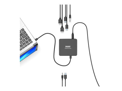 Port Technology : DOCKING STATION 2 X 2K COMBO USB-A USB-C