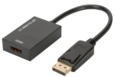 DIGITUS DisplayPort 1.2 Adapter, DP - HDMI-A, 0,2 m