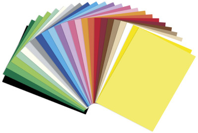 folia Papier teinté, A5, 130 g/m2, 25 couleurs assorties