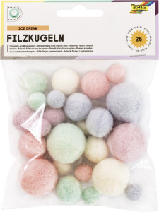 folia Filzkugeln ICE DREAM, Merinowolle