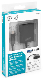 DIGITUS USB 3.1 Grafikadapter, USB-C - HDMI, schwarz