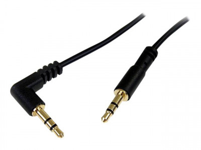 Startech : 3 FT SLIM 3.5MM TO RIGHT ANGLE STEREO AUDIO cable - M/M