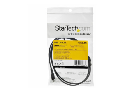 Startech : 1M USB C cable BLACK HIGH QUALITY ARAMID FIBER