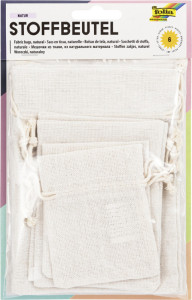 folia Sachet en tissu NATURE, assorti dans 3 tailles