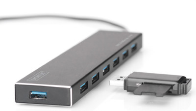 DIGITUS Hub USB 3.0 Super Speed, 7 ports, avec alimentation