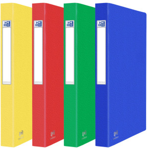 Oxford Classeur EUROFOLIO+, A4, carton, 2 anneaux, rouge