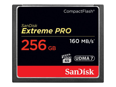 SANDISK : COMPACT FLASH card 256GB EXTREME PRO 160MB/S VERSION