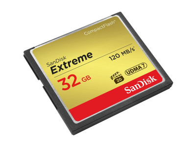 SANDISK : CF card 32GB EXTREME 120MB/S - 85MB/S WRITE