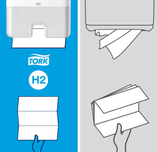 TORK Xpress Essuie-mains interfoliés, 213 x 240 mm, pli-Z