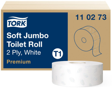 TORK Papier toilette grand rouleau Jumbo, 2 plis, blanc