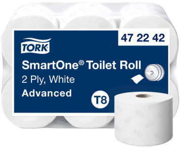 TORK Papier toilette grand rouleau SmartOne, 2 plis, 207 m